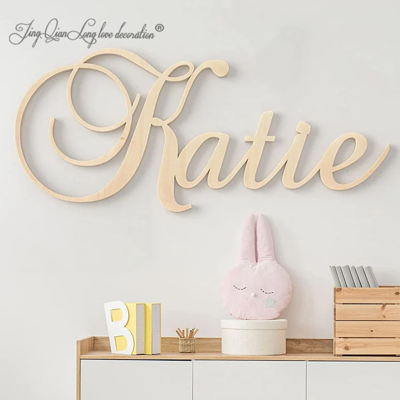 Baby Nursery Name Letters - Niestandardowy drewniany napis na Baby Shower,