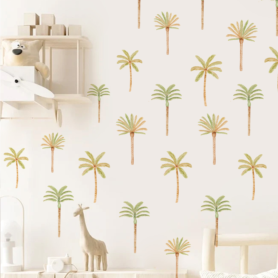 Baby Girl Nursery Quotes - Boho Naklejka ścienna z palmy kokosowej