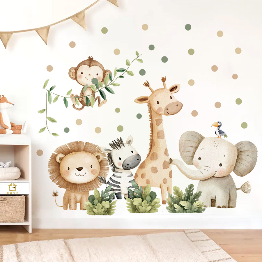 Baby Girl Nursery Quotes - Naklejki ścienne Boho Las Zwierzęta do
