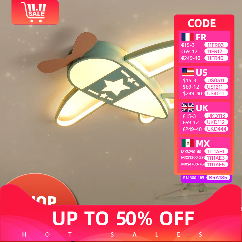 Baby Nursery Light Fixture - Nowoczesne światła Led dla dzieci Cartoon