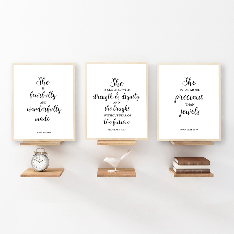 Baby Girl Nursery Quotes - Wersety biblijne cytat Christian obraz ścienny