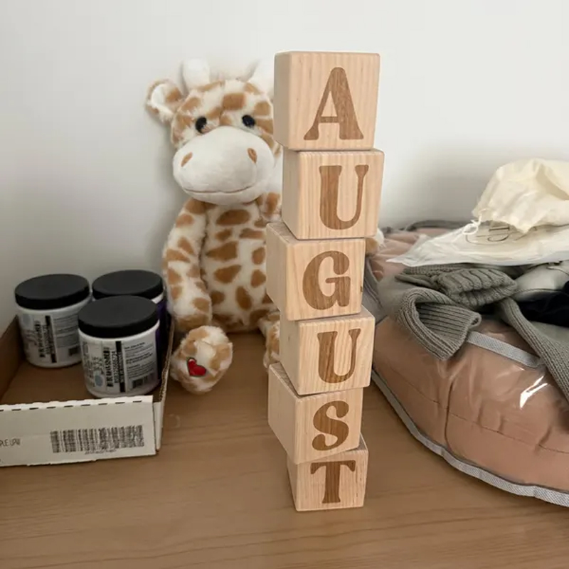 Baby Nursery Name Letters - Personalizowane drewniane klocki z imieniem dziecka,