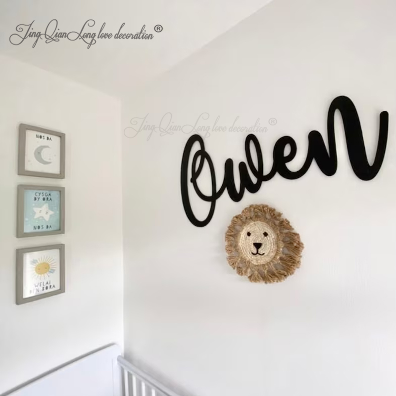 Baby Nursery Name Letters - Niestandardowy dekoracyjny drewniany znak - Przedszkole