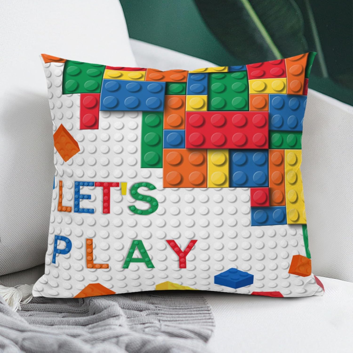 Baby Nursery Chair - Poszewka na poduszkę z motywem kolorowych