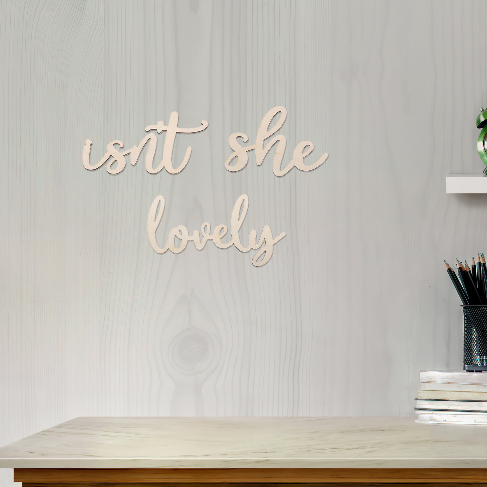 Baby Nursery Wall Stickers - Drewniana tabliczka, drewniana naklejka ścienna, dekoracja