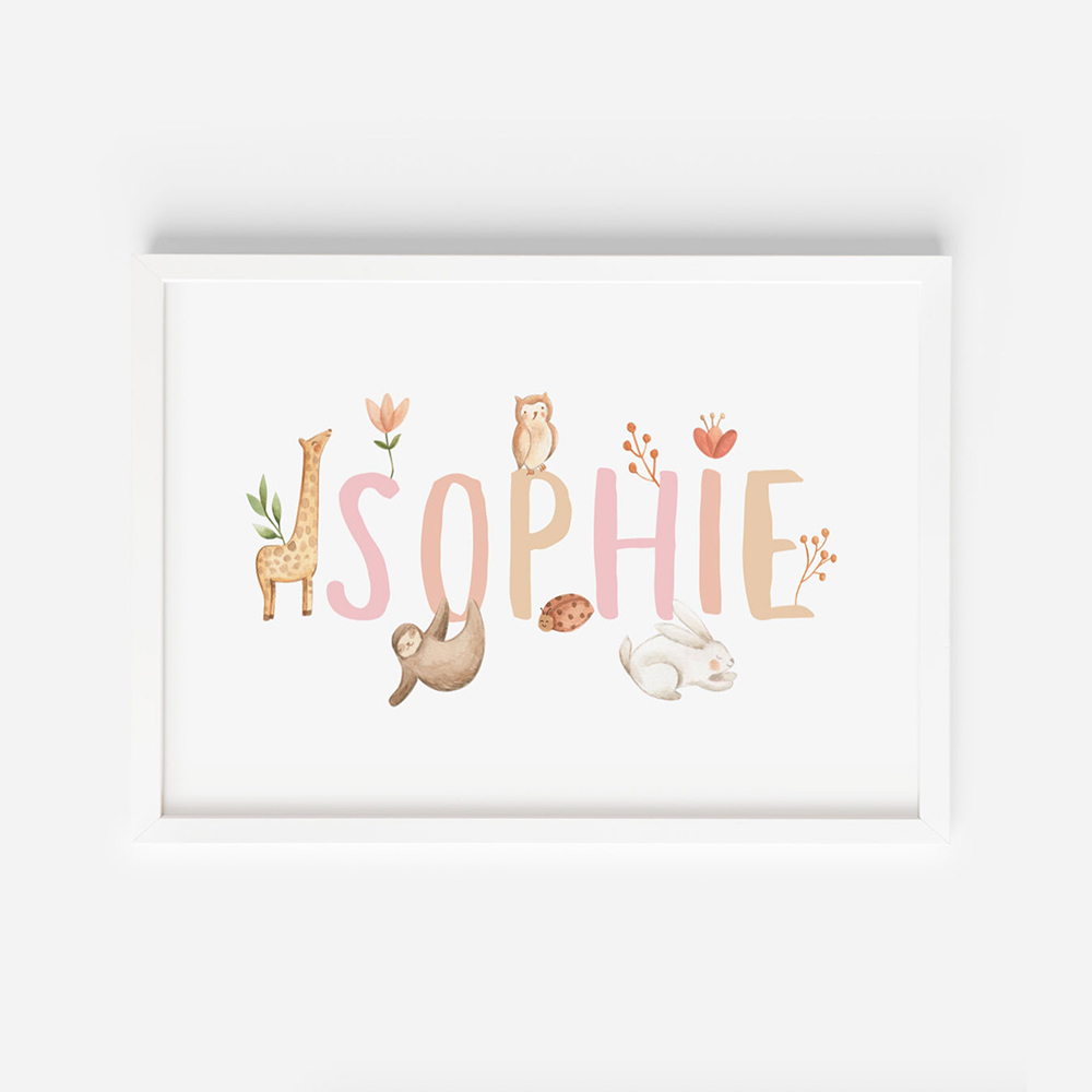 Baby Nursery Name Letters - Niestandardowy napis plakat przedszkole płótno malarstwo