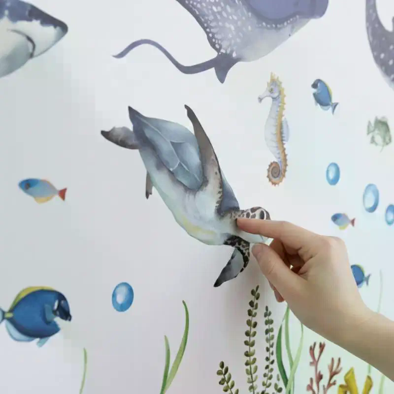 Baby Nursery Wall Stickers - Naklejki ścienne z motywem życia morskiego,