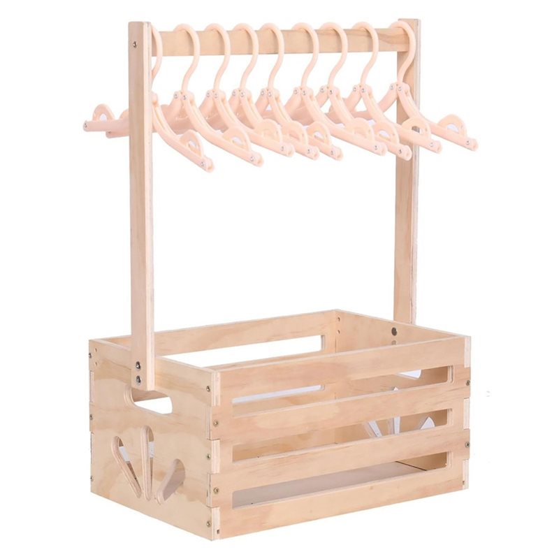 Baby Nursery Basket - Drewniany kosz na prezenty na baby