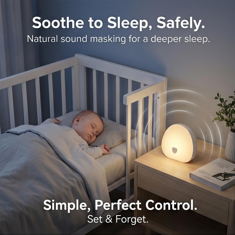 Maszyna do białego szumu RGB z – Baby Sound Machine White recenzja i cena