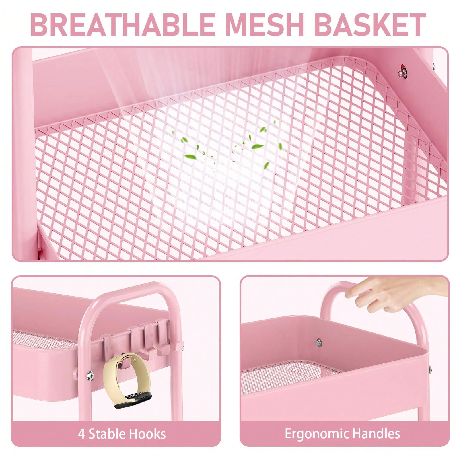 3-poziomowy metalowy wózek na  – Baby Nursery Basket recenzja i cena