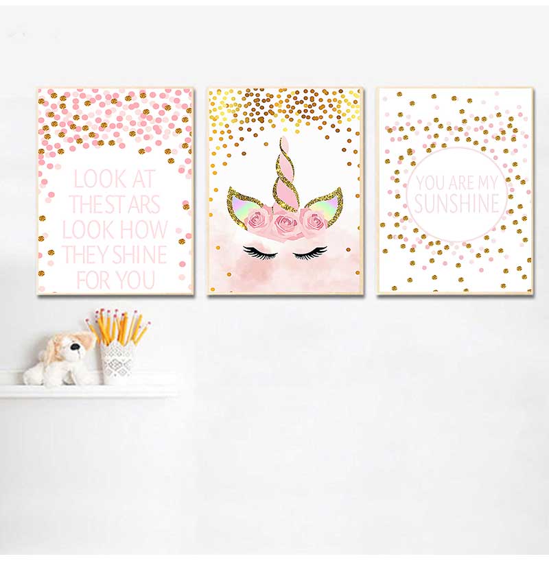 Dekoracyjny obraz do pokoju dz – Baby Girl Nursery Quotes recenzja i cena