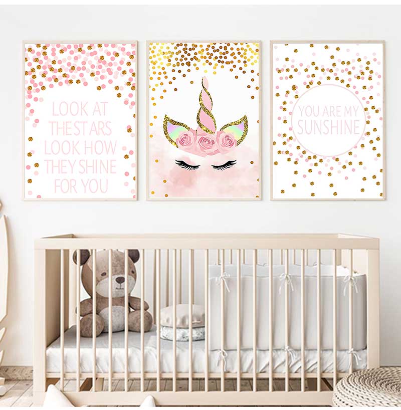 Dekoracyjny obraz do pokoju dz – Baby Girl Nursery Quotes recenzja i cena
