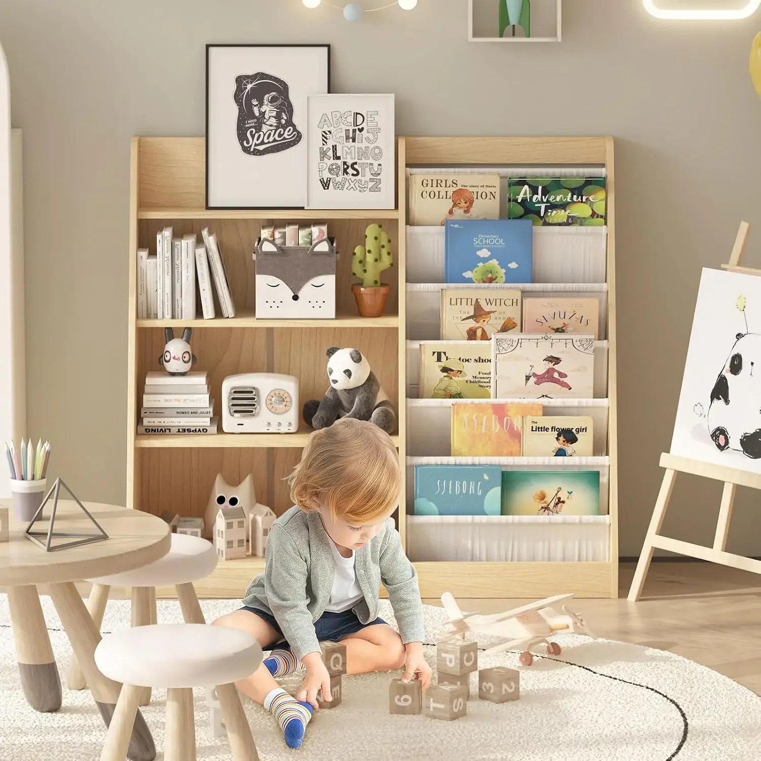 4-poziomowy regał na książki d – Baby Nursery Bookcase recenzja i cena