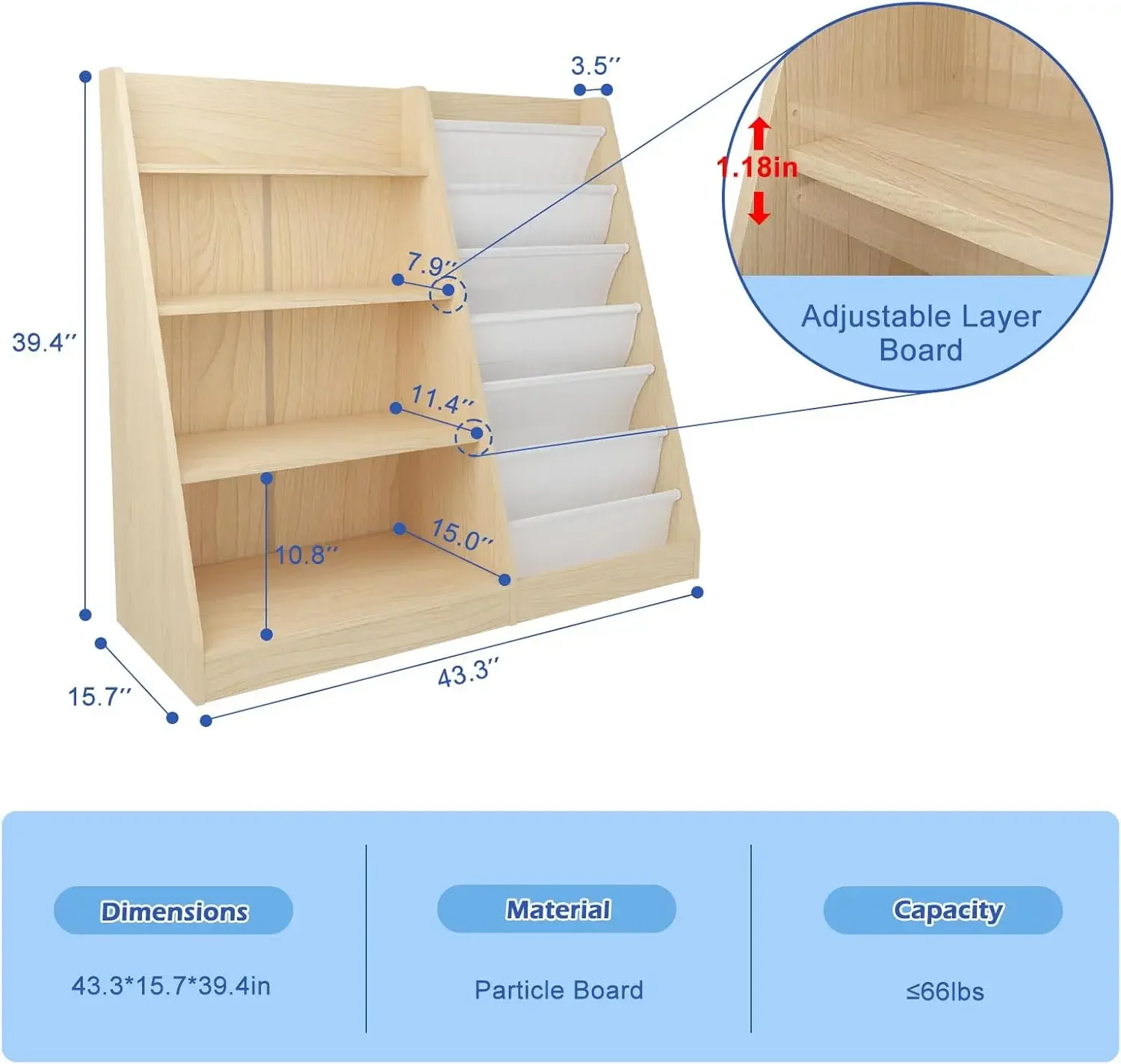 4-poziomowy regał na książki d – Baby Nursery Bookcase recenzja i cena
