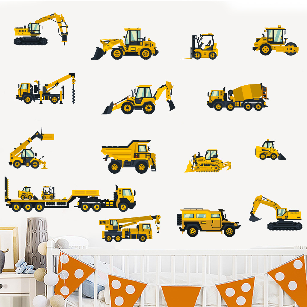Kreskówka Koparka Inżynieria S – Baby Nursery Wall Stickers recenzja i cena