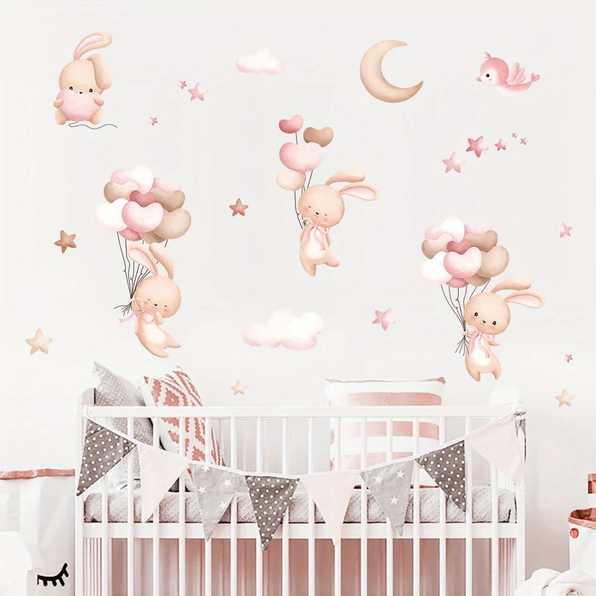 Śliczny królik naklejki ścienn – Baby Girl Nursery Quotes recenzja i cena