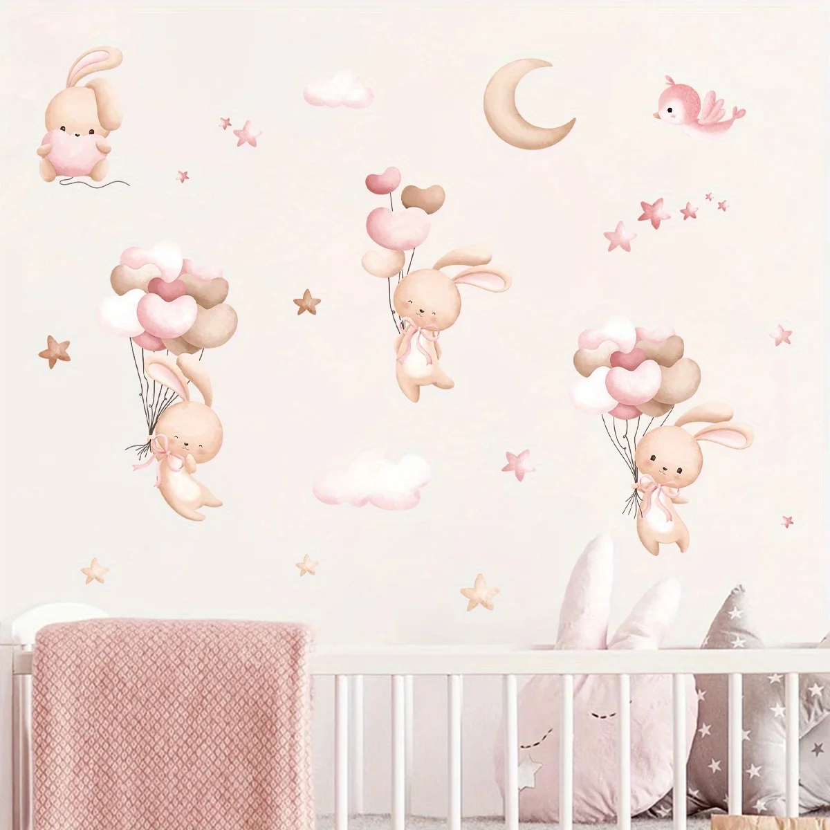 Śliczny królik naklejki ścienn – Baby Girl Nursery Quotes recenzja i cena