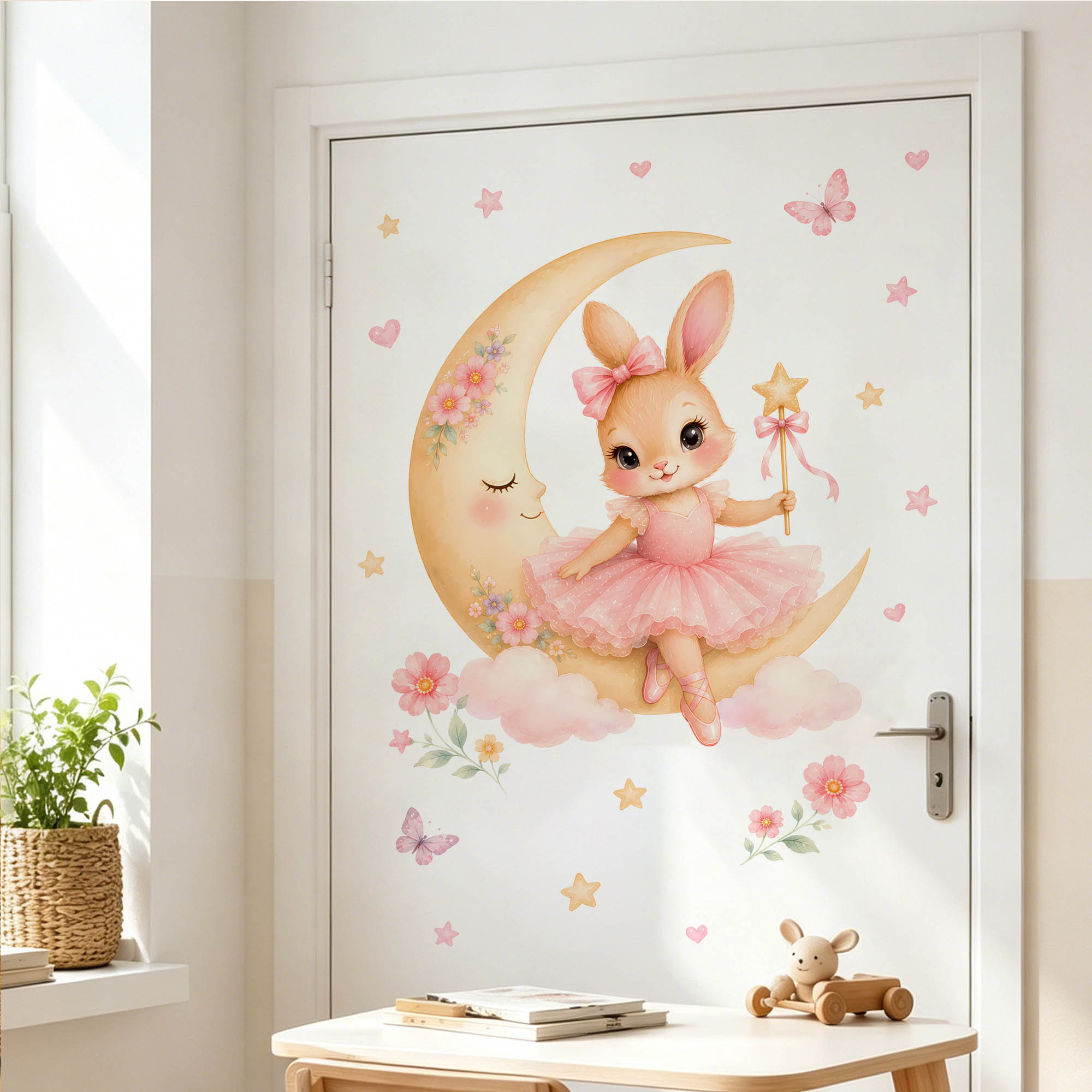 Naklejki ścienne akwarelowe: B – Baby Nursery Wall Stickers recenzja i cena