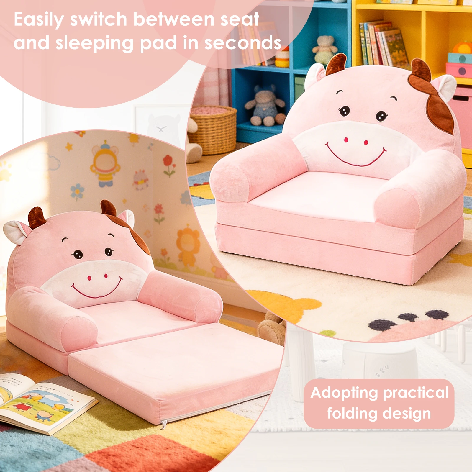 Składana sofa dla dzieci, fote – Baby Nursery Chair recenzja i cena