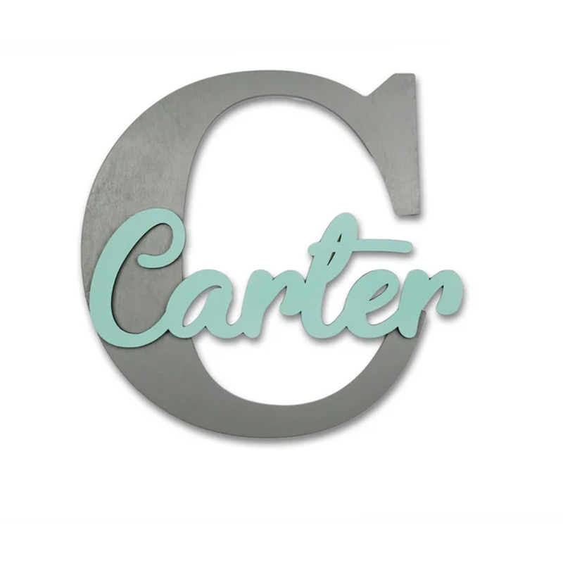 Drewniane litery, wiszące lite – Baby Nursery Name Letters recenzja i cena