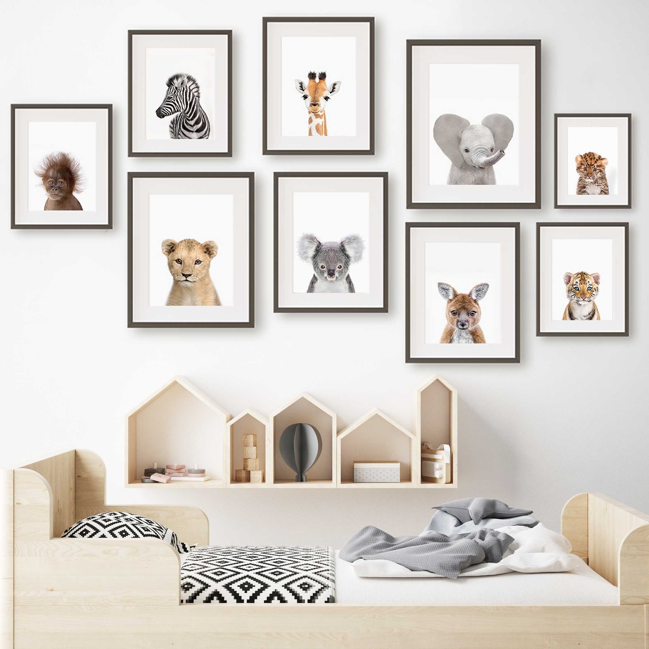 1 szt. bezramowy obraz na płót – Baby Nursery Zoo Animals recenzja i cena