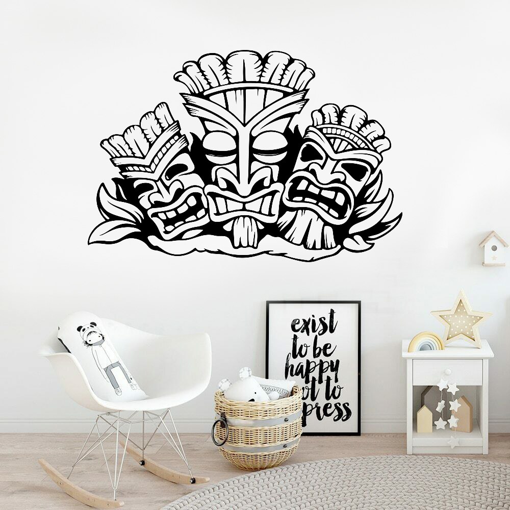 Hawajski Totem naklejka ścienn – Baby Nursery Wall Stickers recenzja i cena