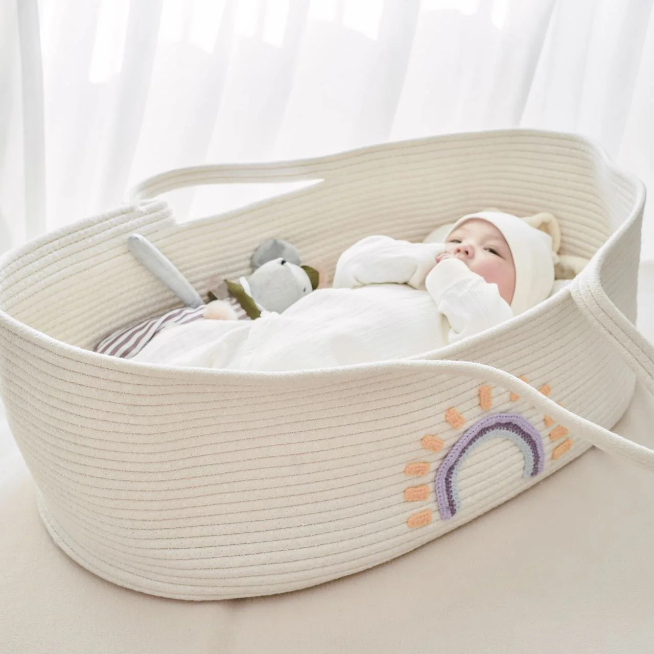 Przenośny kosz do noszenia dzi – Baby Nursery Basket recenzja i cena