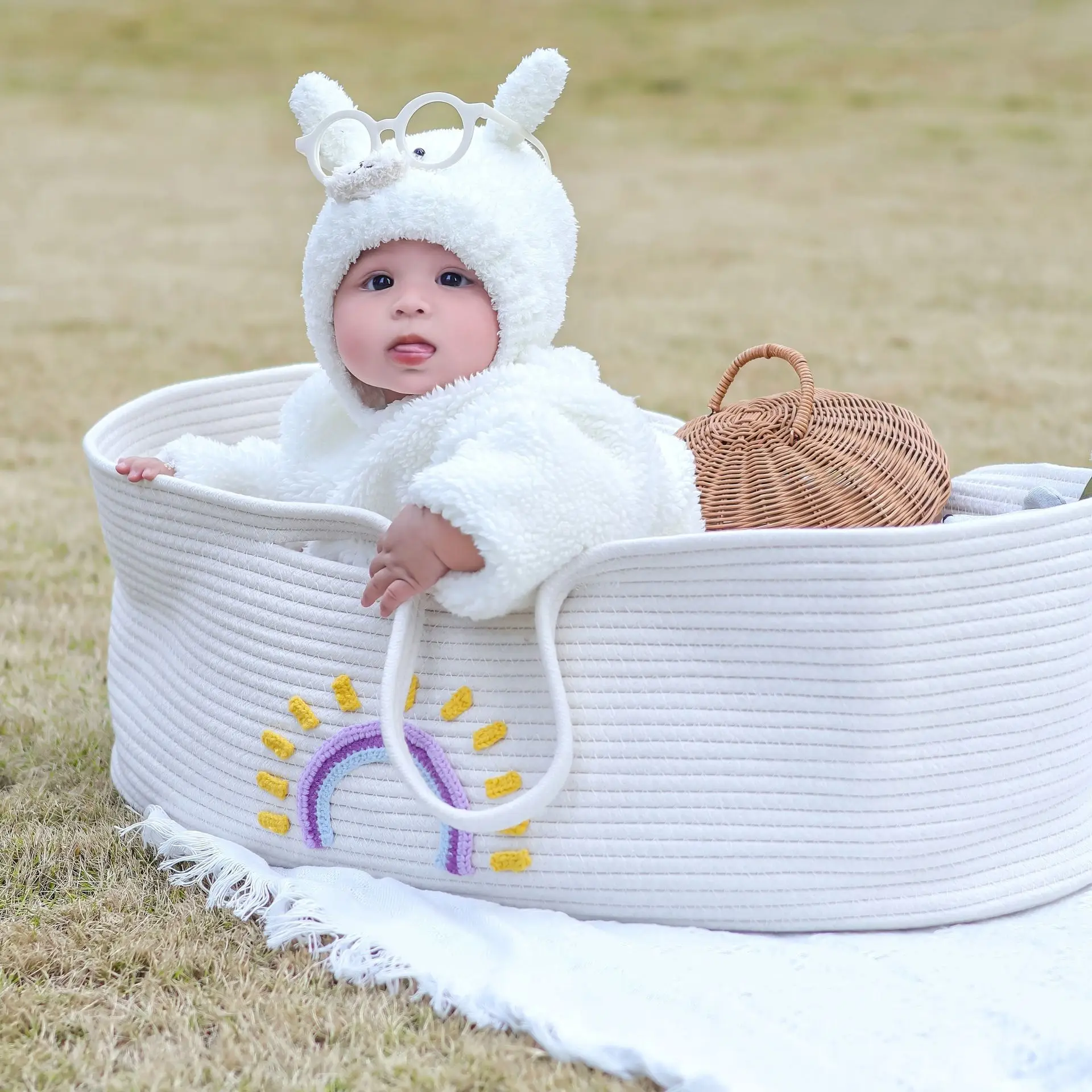 Przenośny kosz do noszenia dzi – Baby Nursery Basket recenzja i cena