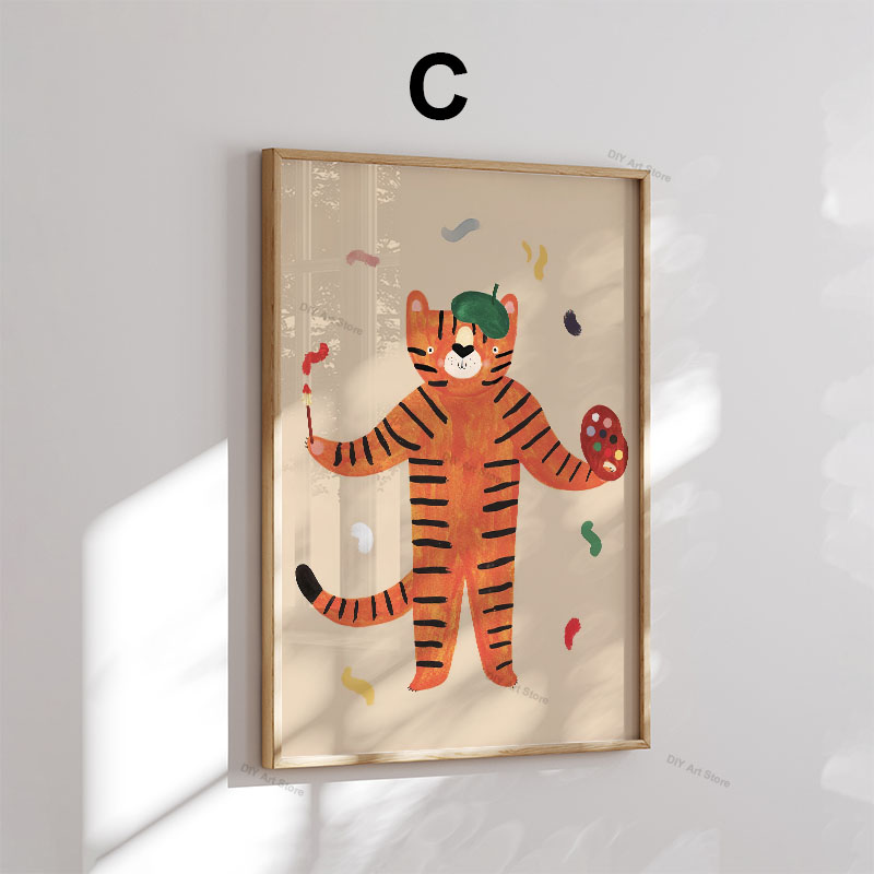 Zabawne kreskówkowe zwierzęta, – Baby Nursery Paintings recenzja i cena