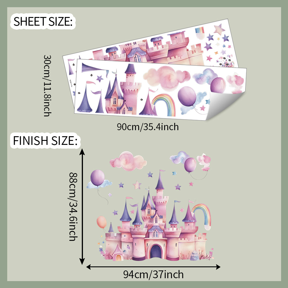 Różowe naklejki ścienne z moty – Baby Nursery Wall Mural recenzja i cena