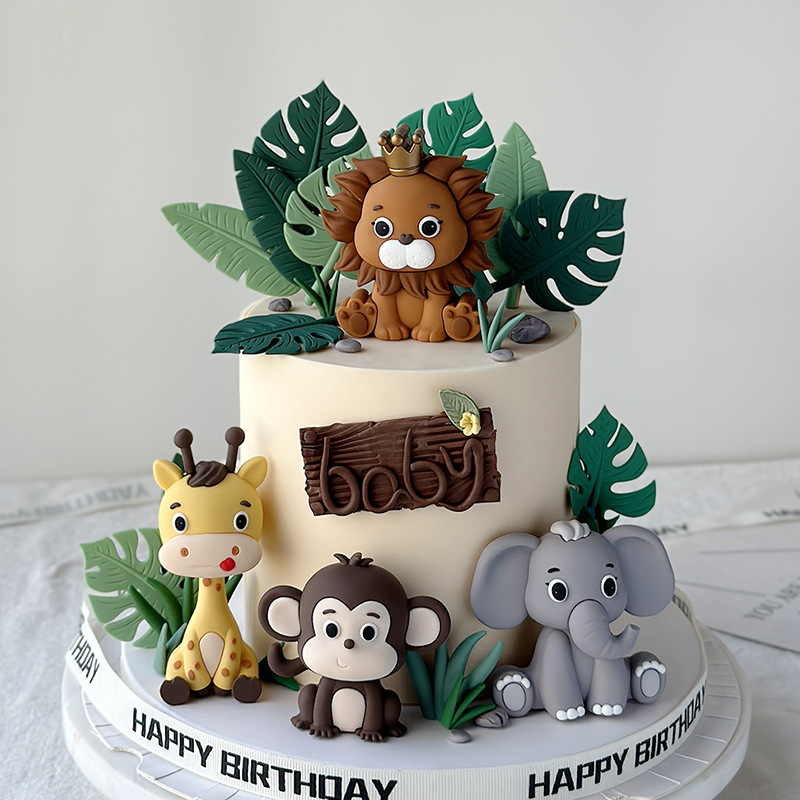 Zestaw nakładek na tort Safari – Baby Nursery Jungle Theme recenzja i cena