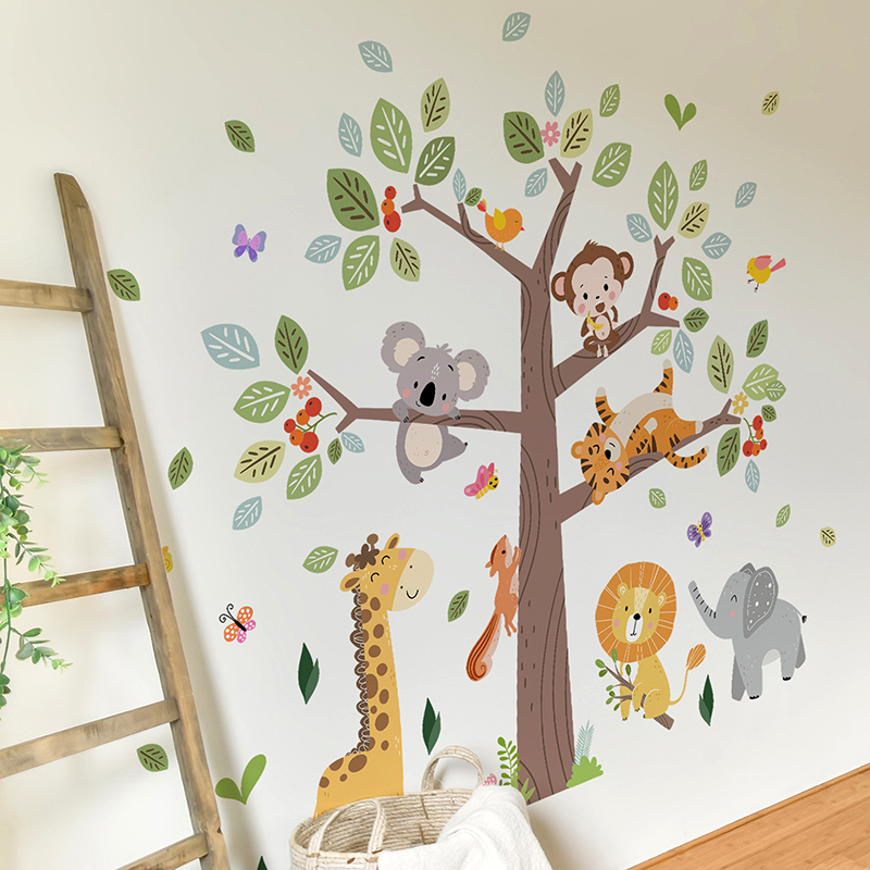 Duża naklejka ścienna z motywe – Baby Nursery Zoo Animals recenzja i cena