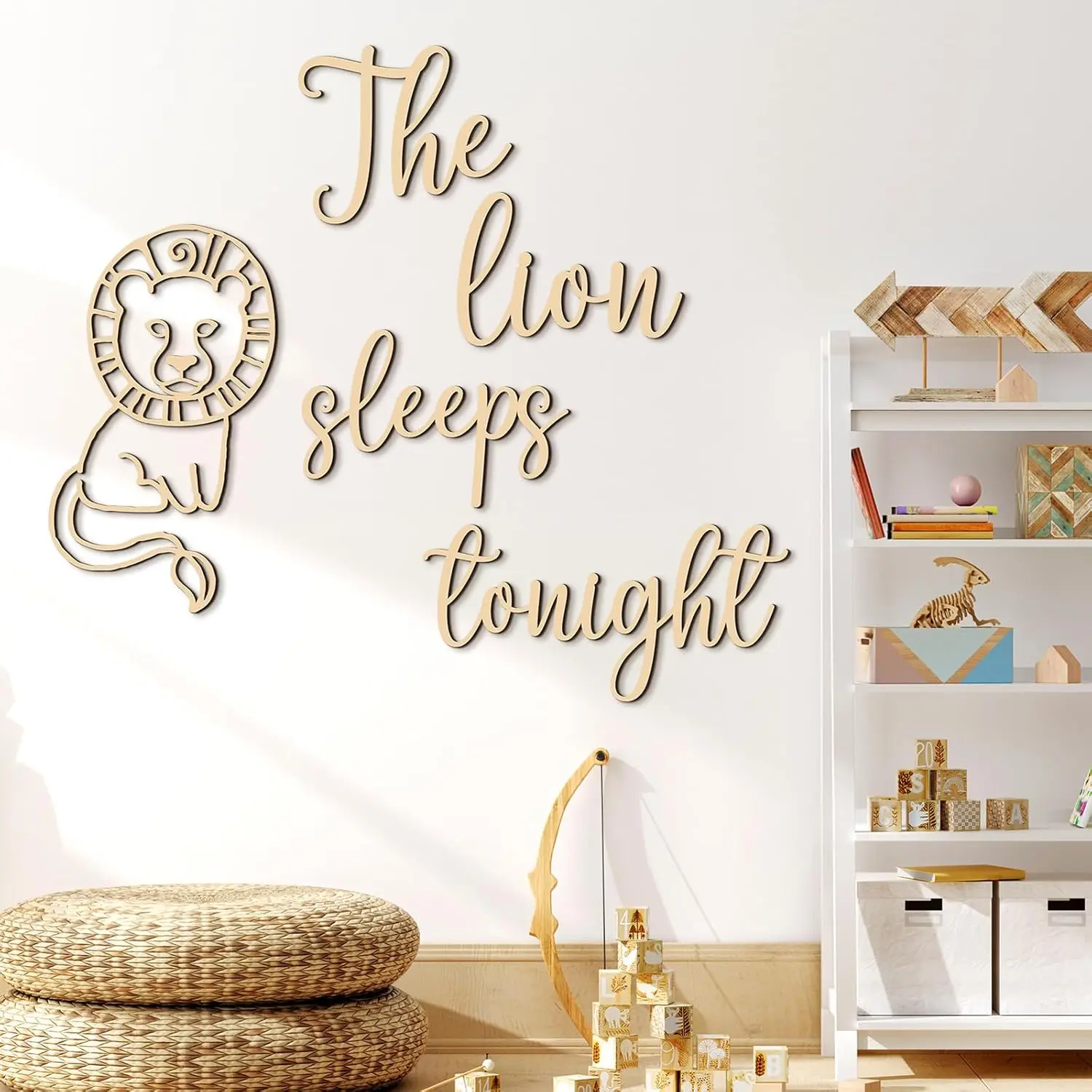 Drewniana dekoracja ścienna -  – Baby Nursery Jungle Theme recenzja i cena