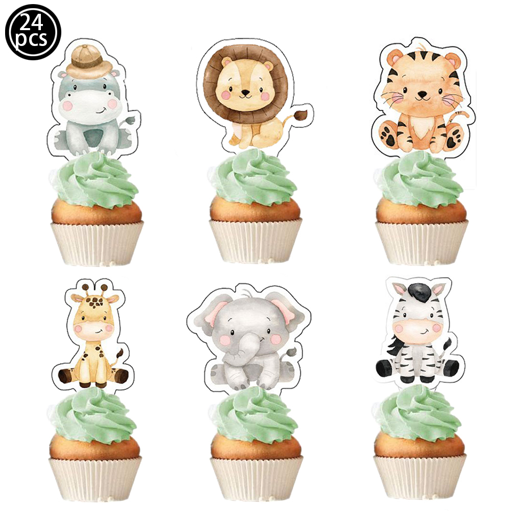 Ozdoby na babeczki Safari Baby – Baby Nursery Jungle Theme recenzja i cena
