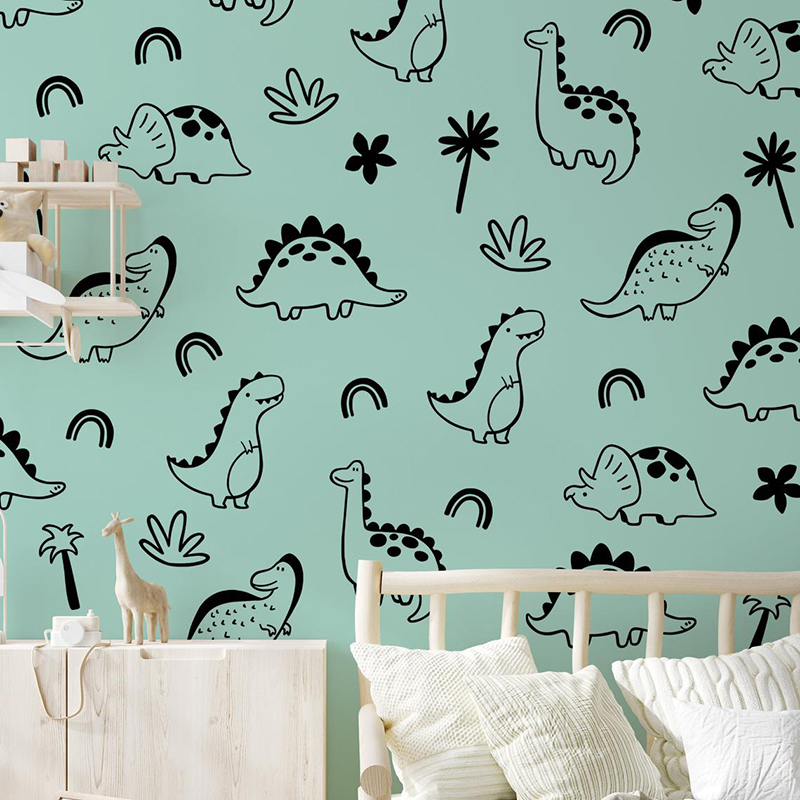 Geometryczne drzewo dinozaura  – Baby Nursery Wall Mural recenzja i cena