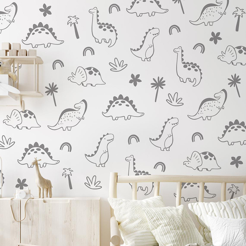 Geometryczne drzewo dinozaura  – Baby Nursery Wall Mural recenzja i cena