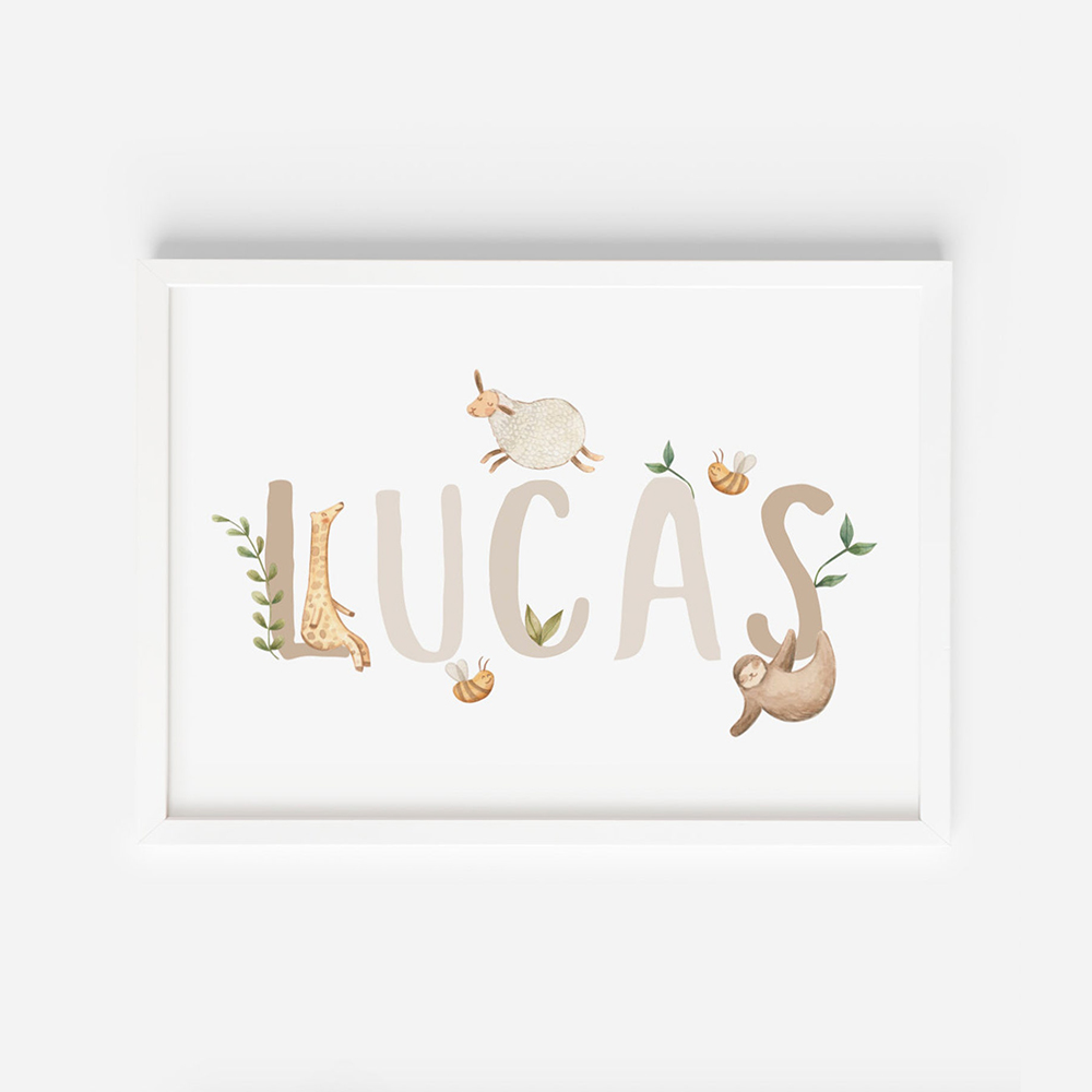 Niestandardowy napis plakat pr – Baby Nursery Name Letters recenzja i cena