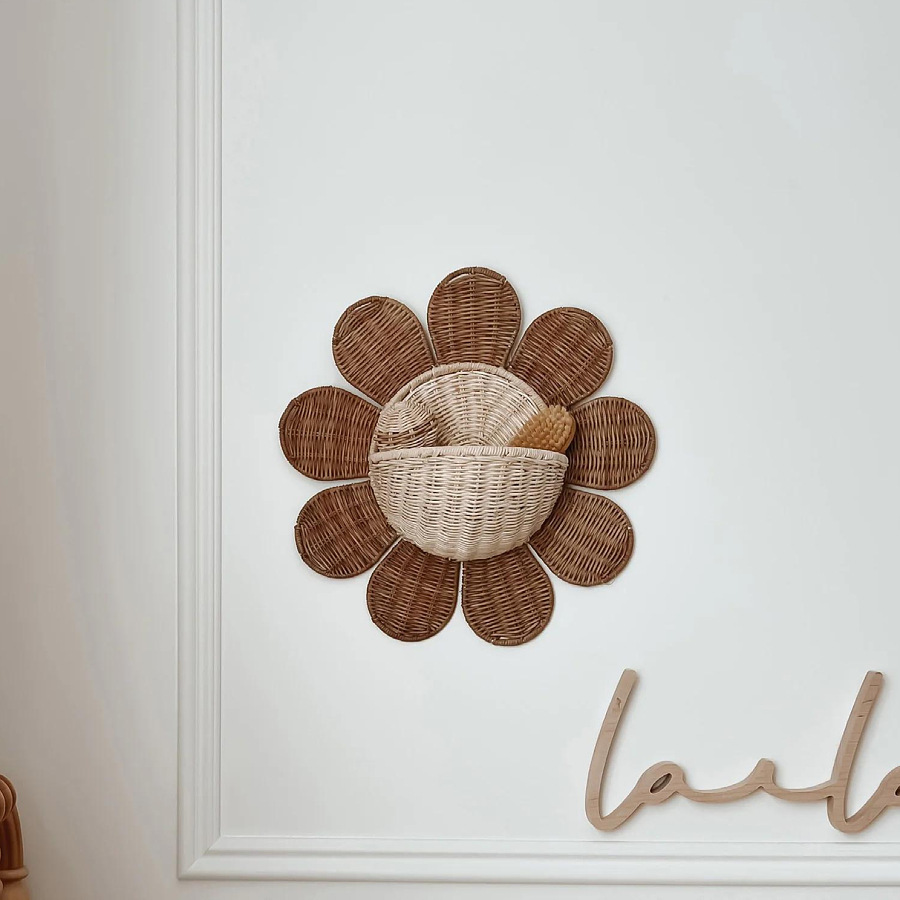 Nordic Sun Flower Ręcznie tkan – Baby Nursery Basket recenzja i cena