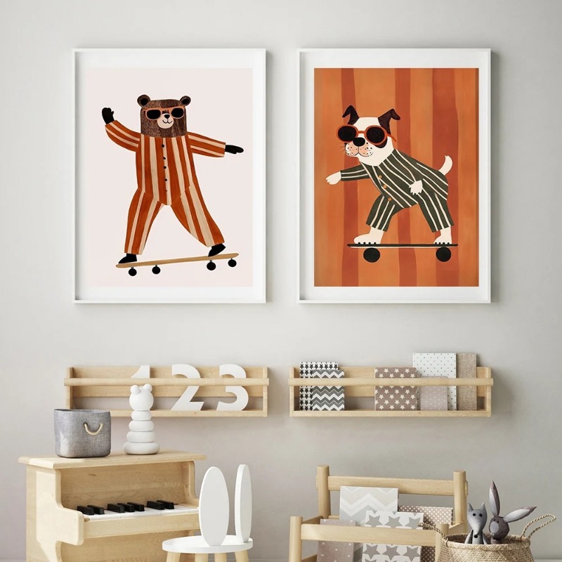 1 szt. bezramowy plakat z zaba – Baby Nursery Posters recenzja i cena