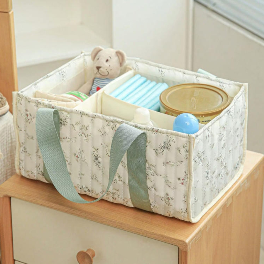Organizer na pieluchy w kwiaty – Baby Nursery Basket recenzja i cena