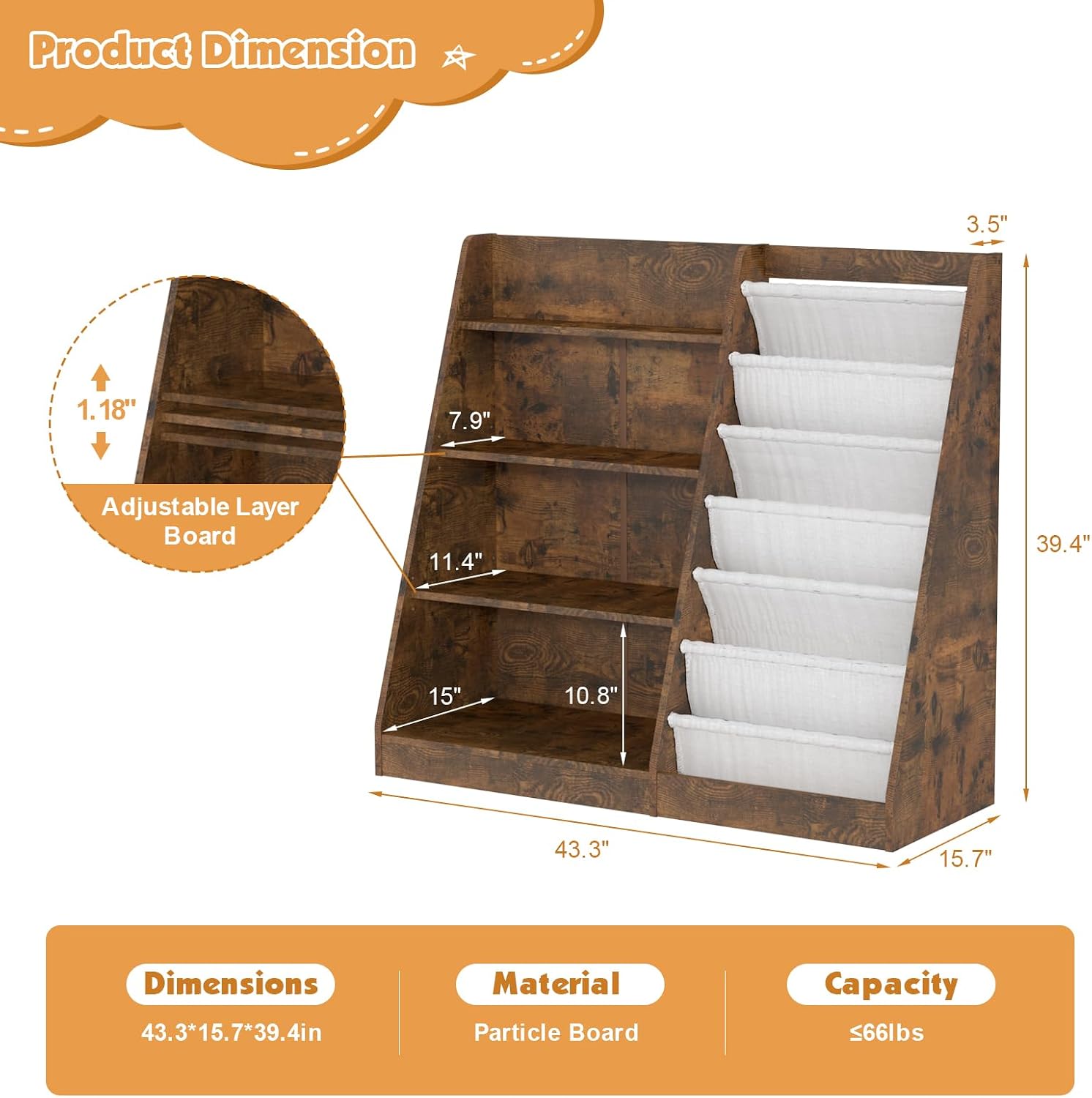 HedoAjim Regał na Książki dla  – Baby Nursery Bookcase recenzja i cena
