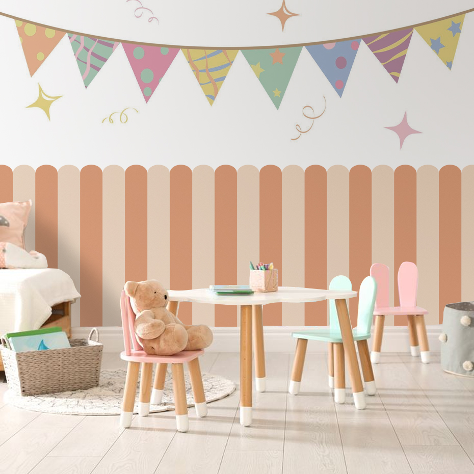 Wielokolorowa pionowa tapeta w – Baby Nursery Wall Stickers recenzja i cena