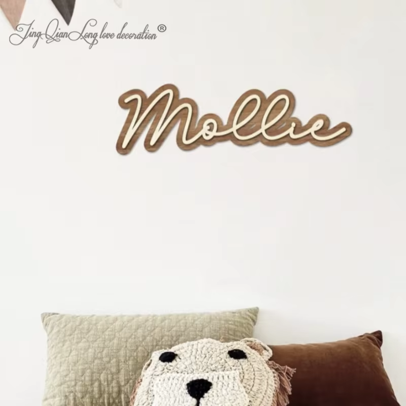 Niestandardowy drewniany znak  – Baby Nursery Name Letters recenzja i cena