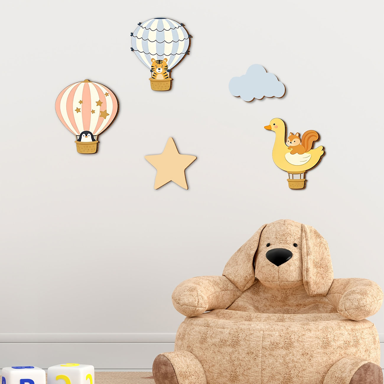 5 szt. Drewniane naklejki ście – Baby Nursery Wall Stickers recenzja i cena