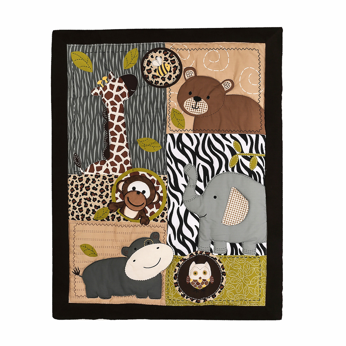 3-częściowy haftowany zestaw p – Baby Nursery Jungle Theme recenzja i cena
